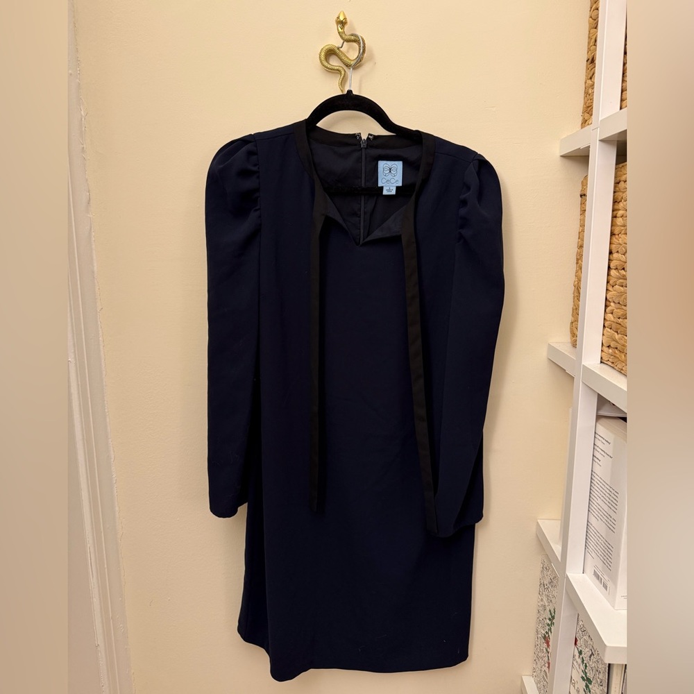 Crece Navy Blue Bow Dress